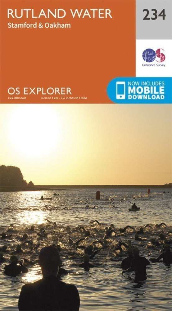 Rutland Water Stamford and Oakham Explorer Map 234 Ordnance Survey