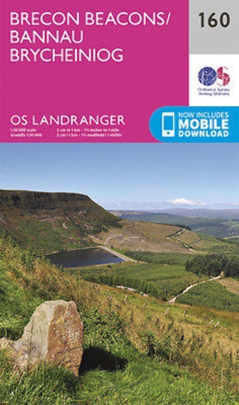 Brecon Beacons Landranger Map 160 Ordnance Survey Latest 