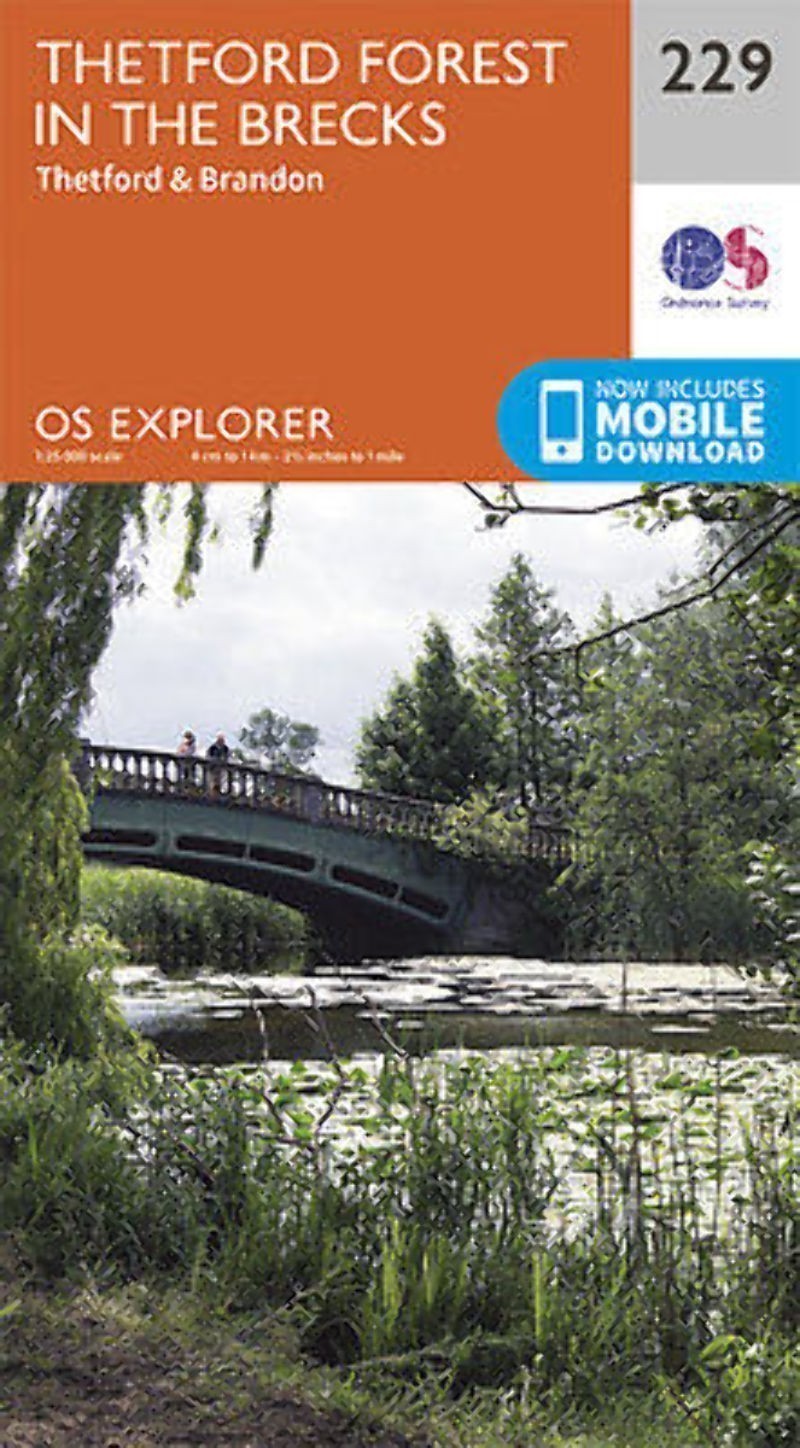 Thetford Forest in the Brecks Explorer Map 229 Ordnance Survey