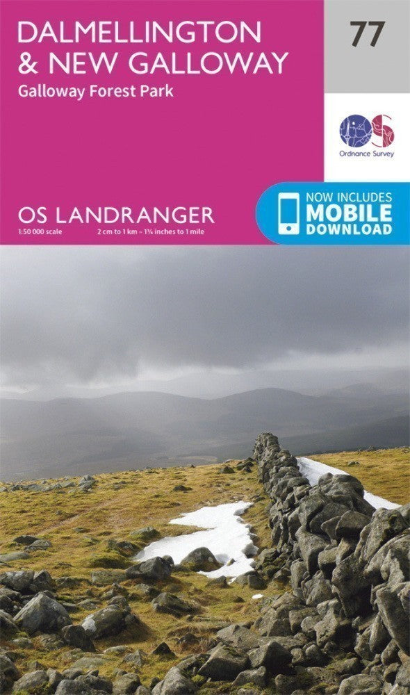 Dalmellington Galloway forest Landranger Map 77 Ordnance Survey Latest 