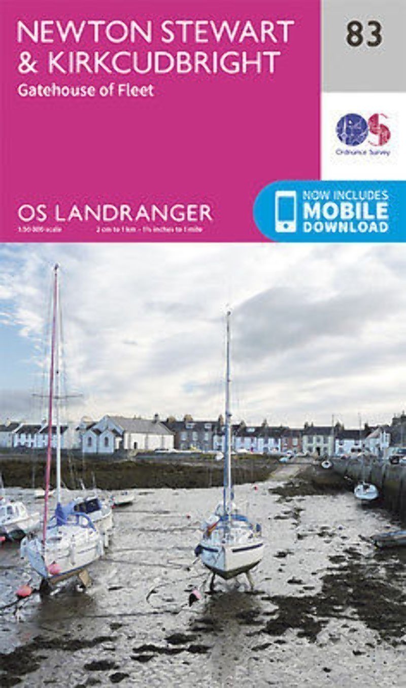 Newton Stewart Kirkcudbright Gatehouse Landranger Map 83 Ordnance Survey Latest 