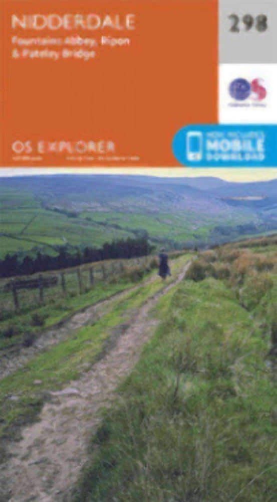 Nidderdale Explorer Map Ordnance Survey 298