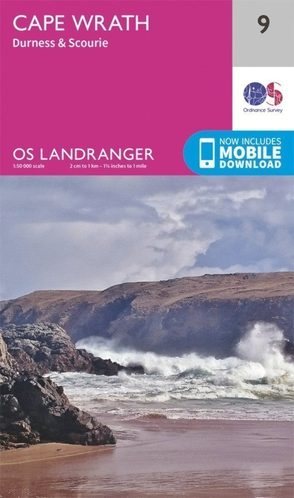 Cape Wrath, Durness Scourie Landranger Map 9 Ordnance Survey Latest 