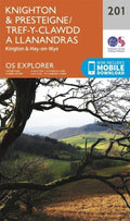 Knighton and Presteigne 201 Explorer Map Ordnance Survey with Digital Download