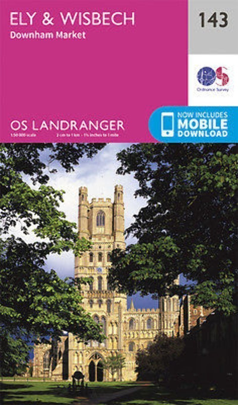 Ely & Wisbech Downham Market Landranger Map 143 Ordnance Survey Latest 