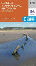 Llanelli and Ammanford 178 Explorer Map Ordnance Survey With Digital Download