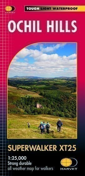 Ochil Hills near Edinburgh - Harvey Superwalker Map