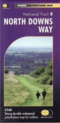 North Downs way Harvey Superwalker map arnham in the west to Dover