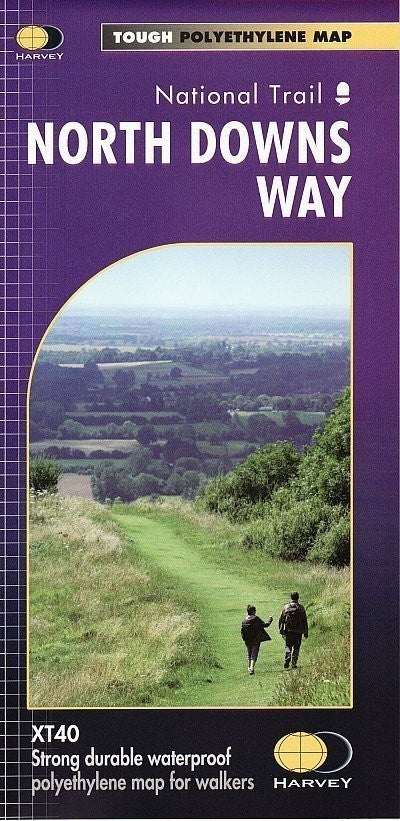 North Downs way Harvey Superwalker map arnham in the west to Dover