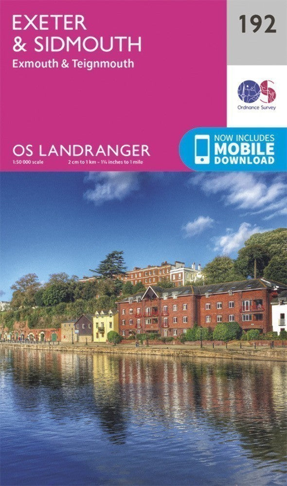 Exeter & Sidmouth Exmouth & Teignmouth Landranger Map 192 Ordnance Survey Latest
