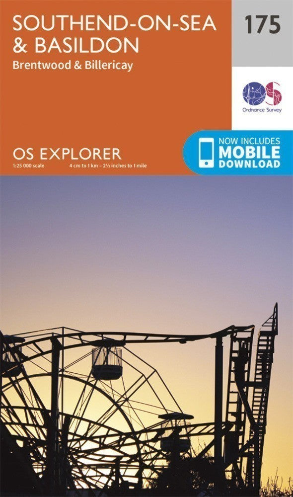 Southend on Sea & Basildon 175 Explorer Map Ordnance Survey With Digital Downloa