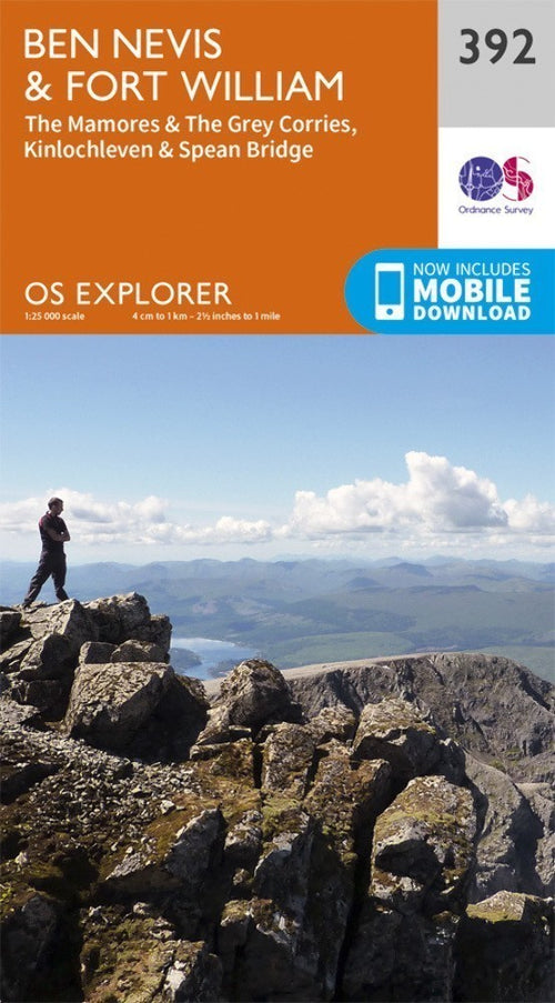Ben Nevis Fort William Mamores Corries Explorer Map 392 Ordnance Survey