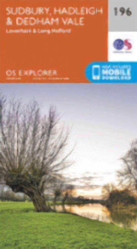 Sudbury Hadleigh and Dedham Vale 196 Explorer Map Ordnance Survey With Digital D