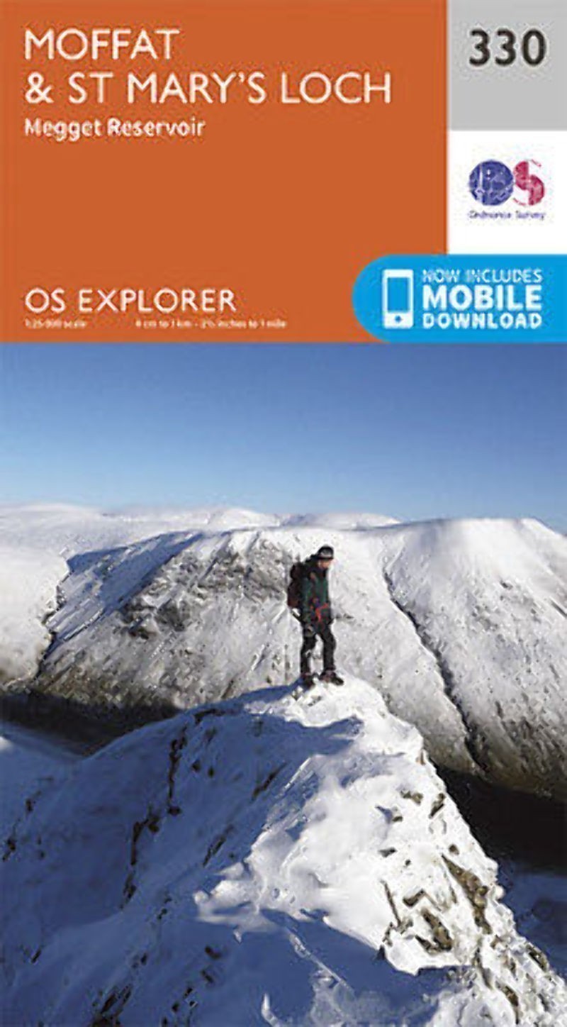 Moffat and St Mary's Loch Explorer Map 330 Ordnance Survey