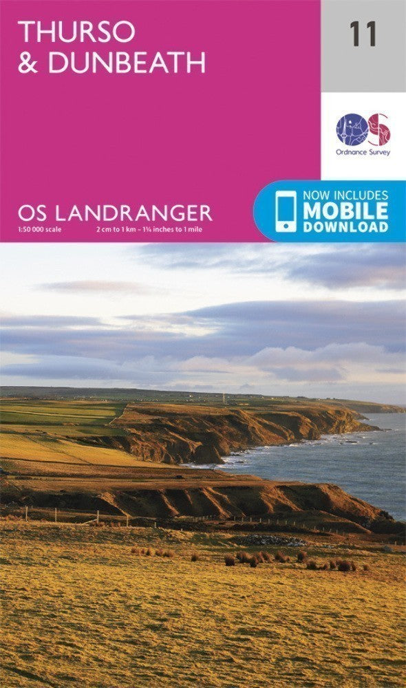 Thurso Dunbeath Landranger Map 11 Ordnance Survey Latest 