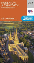 Nuneaton and Tamworth Explorer Map 232 Ordnance Survey