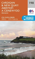 Cardigan and New Quay Aberaeron 198 Explorer Map Ordnance Survey With Digital Do