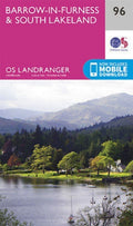 Barrow in Furness & South Lakeland Landranger Map 96 Ordnance Survey Latest 