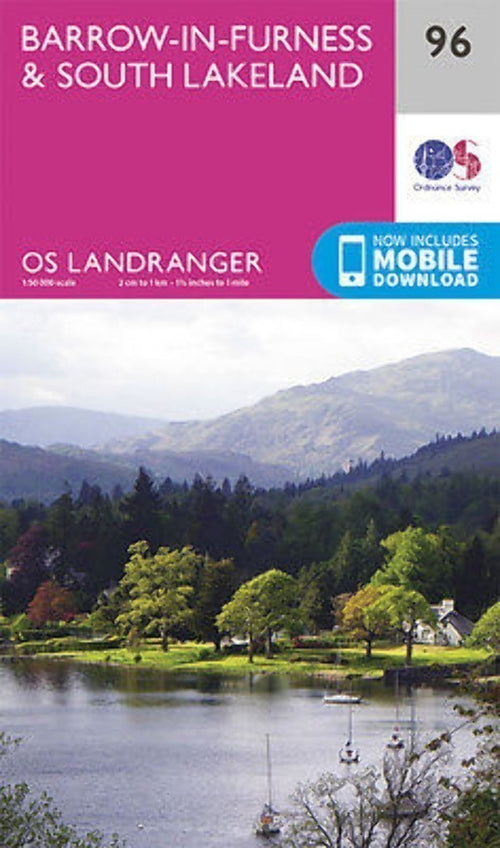 Barrow in Furness & South Lakeland Landranger Map 96 Ordnance Survey Latest 