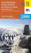 Explorer Active Map  OL53 Glen Shee & Braemar OS OL53 Laminated