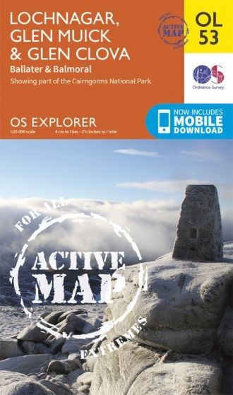 Explorer Active Map  OL53 Glen Shee & Braemar OS OL53 Laminated