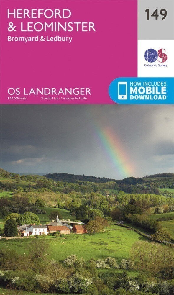 Hereford Leominster Bromyard & Ledbury Landranger Map 149 Ordnance Survey Latest