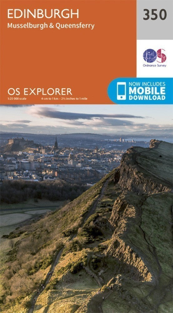 Edinburgh Explorer Map 350 Ordnance Survey