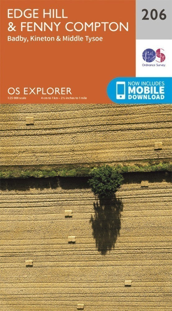 Edge Hill and Fenny Compton 206 Explorer Map Ordnance Survey with Digital Downlo