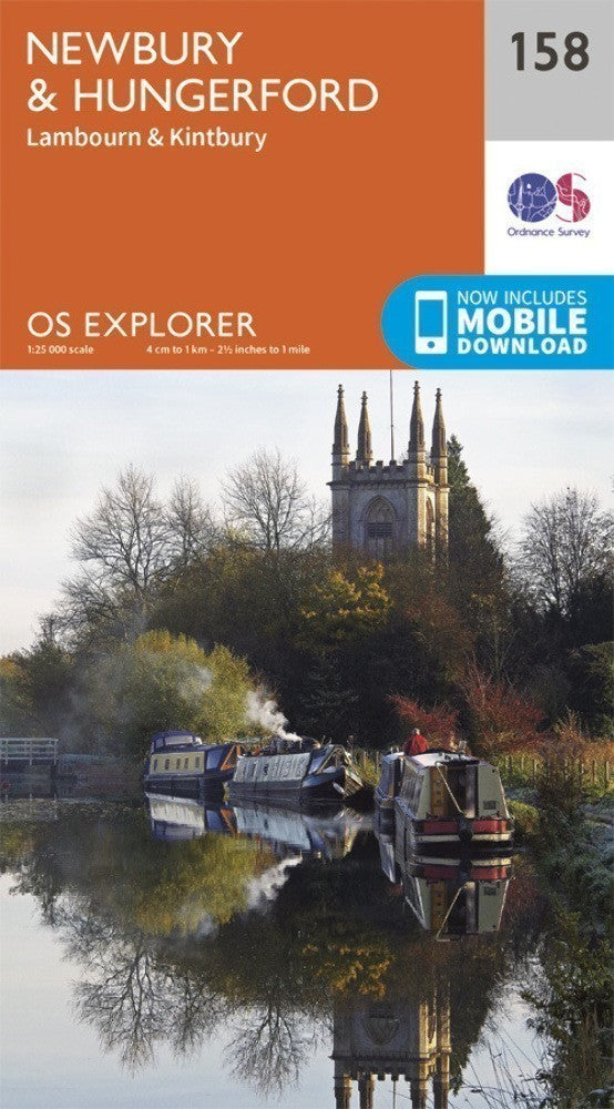 Newbury and Hungerford 158 Explorer Map Ordnance Survey With Digital Download