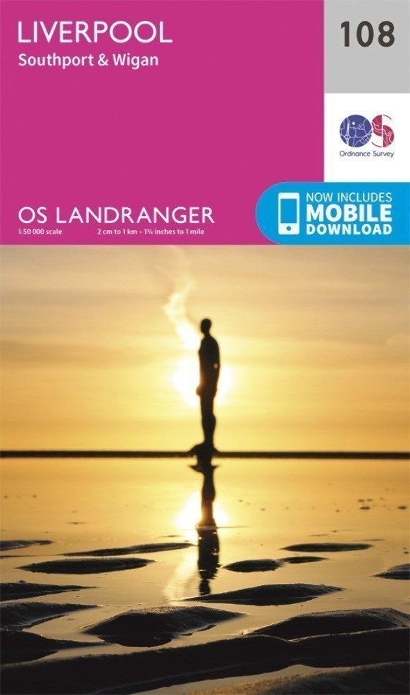 Liverpool Southport & Wigan Landranger Map 108 Ordnance Survey Latest 