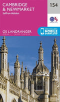 Cambridge Newmarket & Saffron Walden Landranger Map 154 Ordnance Survey Latest 