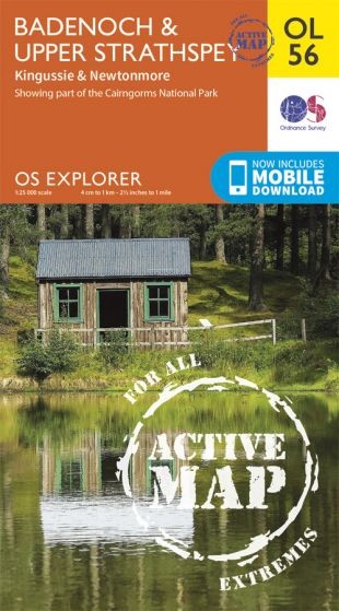 Explorer Active Map  OL 56 Badenoch & Strathspey OS OL56 Laminated