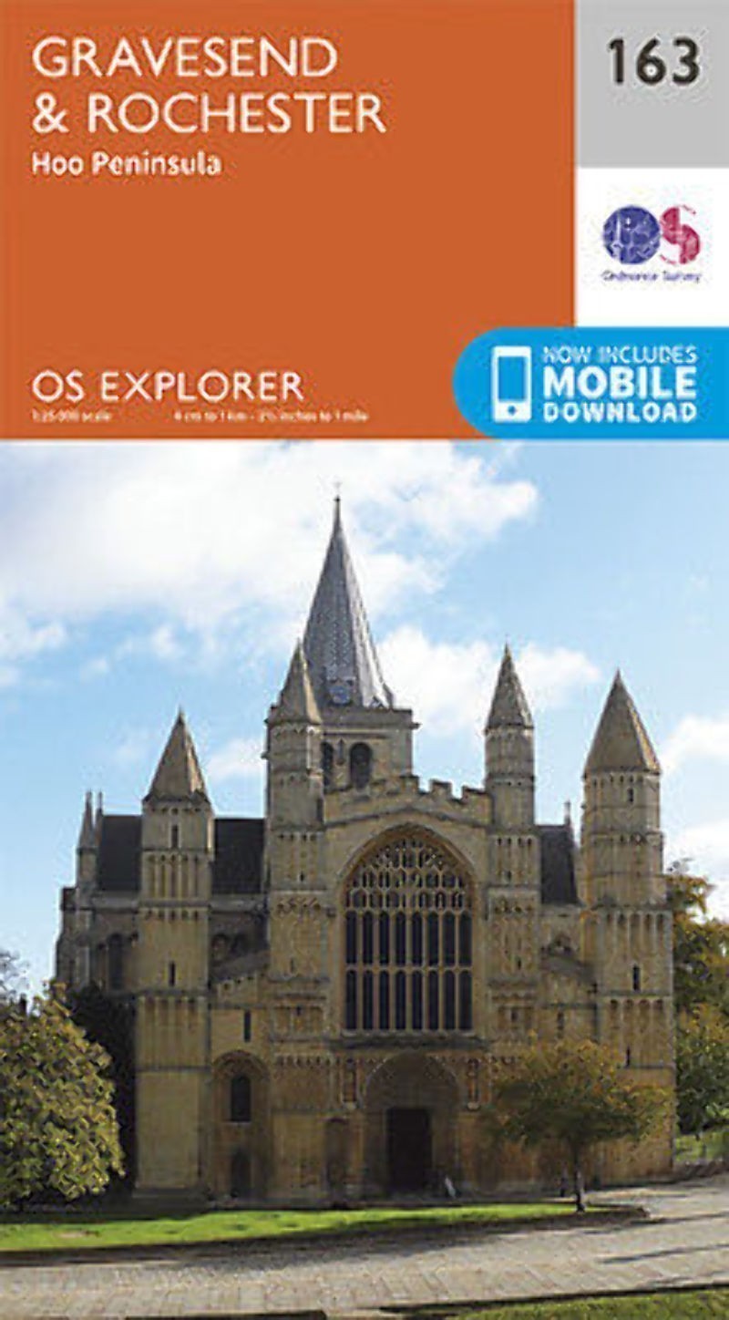 Gravesend and Rochester 163 Explorer Map Ordnance Survey With Digital Download