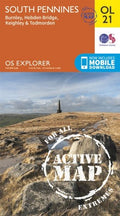 Explorer Active Map  OL 21 South Pennines OS OL21
