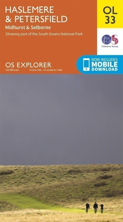 HASLEMERE & PETERSFIELD Ordnance Survey Explorer Map OL 33