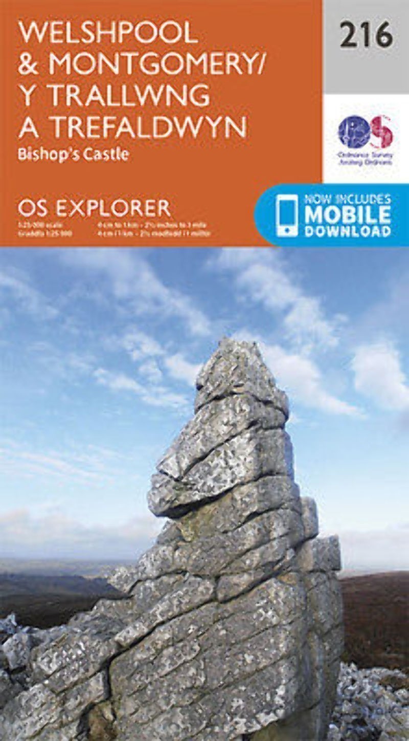 Welshpool and Montgomery 216 Explorer Map Ordnance Survey