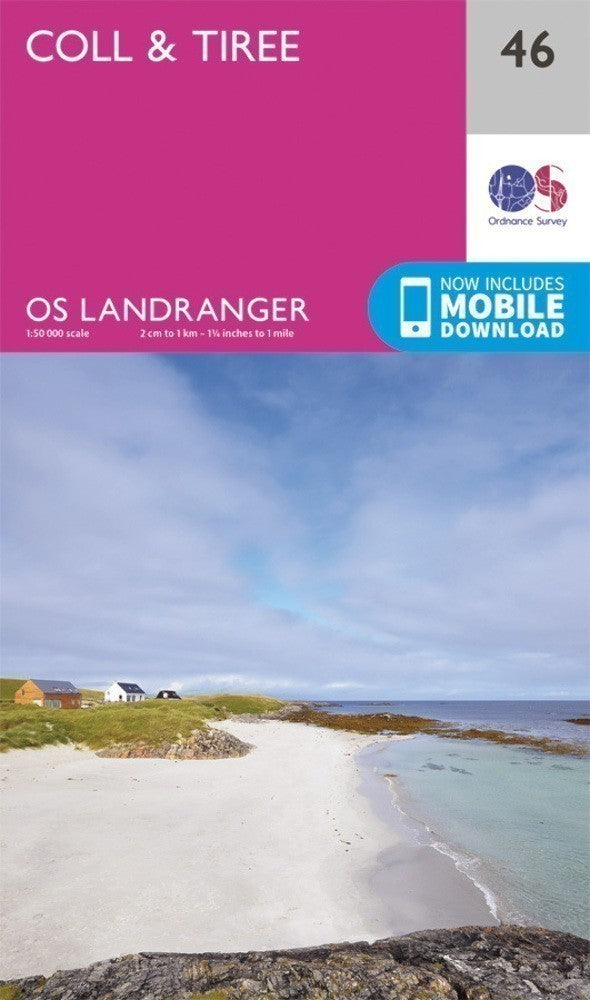 Coll Tiree Landranger Map 46 Ordnance Survey with Digital Download