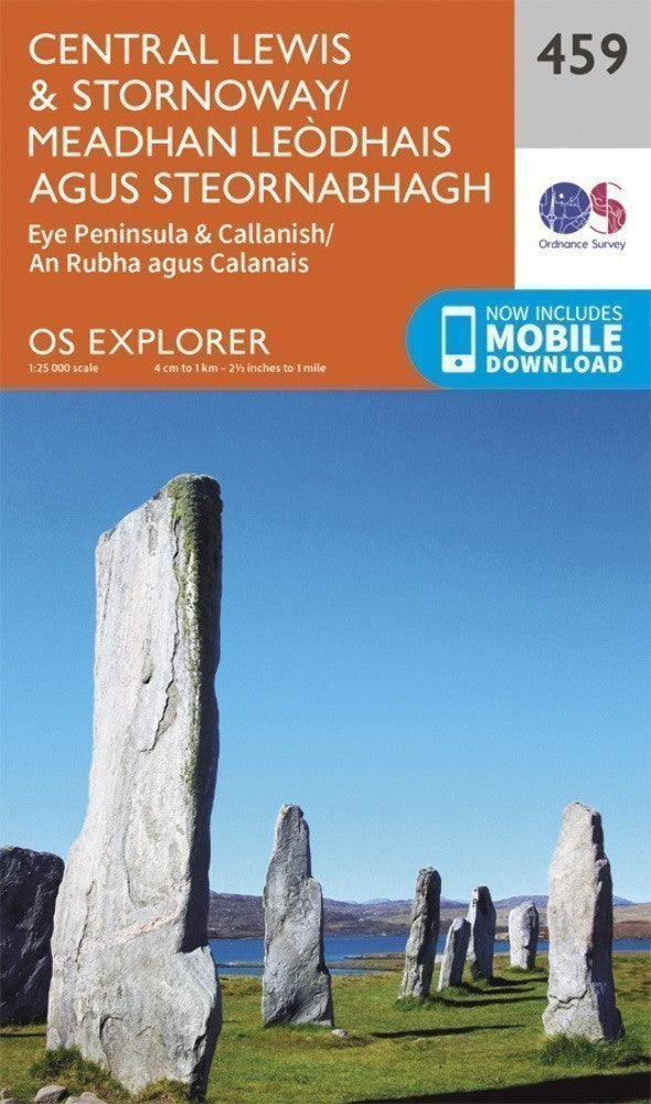 Central Lewis and Stornaway Explorer Map 459 Ordnance Survey 2015