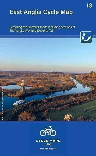 East Anglia Cycle Map featuring The Norfolk Broads