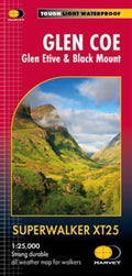 Glen Coe Glen Etive and Glencoe Harvey Superwalker map