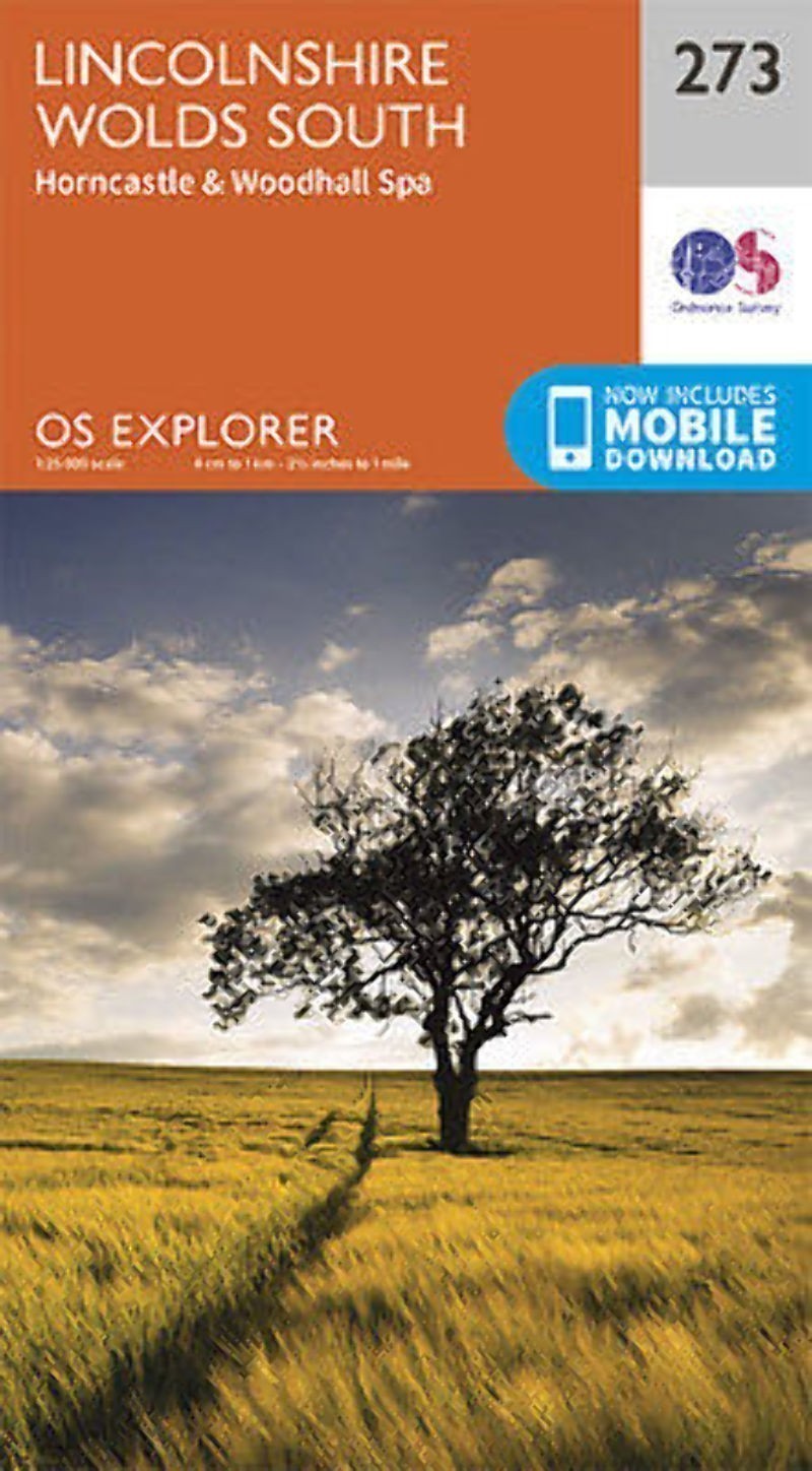 Lincolnshire Wolds South Explorer Map 273 Ordnance Survey