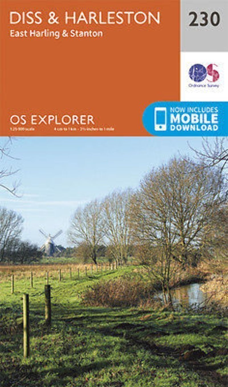 Diss & Harleston Explorer Map 230 Ordnance Survey