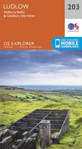 Ludlow and Tenbury Wells 203 Explorer Map Ordnance Survey with Digital Download