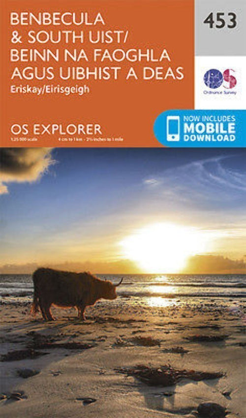 Benbecula and South Uist Explorer Map 453 Ordnance Survey 2015