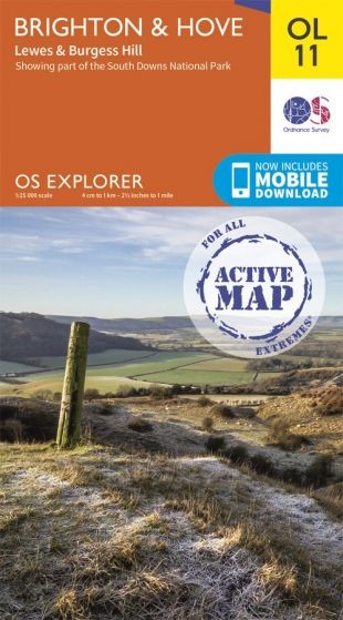 Explorer Active Map  OL 11 Brighton & Hove by OS OL11