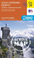 Explorer Active Map  OL 39 Loch Lomond North OS OL39 Laminated