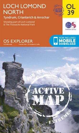 Explorer Active Map  OL 39 Loch Lomond North OS OL39 Laminated