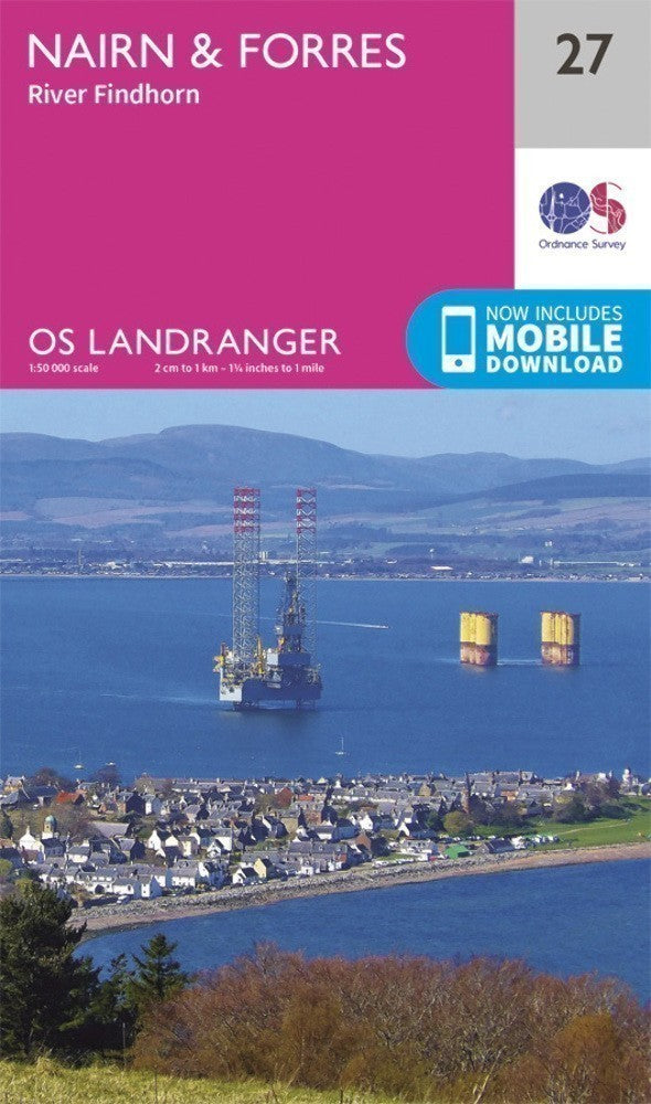 Nairn Forres River Findhorn Landranger Map 27 Ordnance Survey Latest 