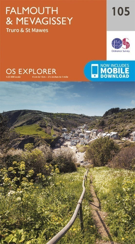 Falmouth Mevagissey Truro 105 Explorer Map Ordnance Survey With Digital Downloa