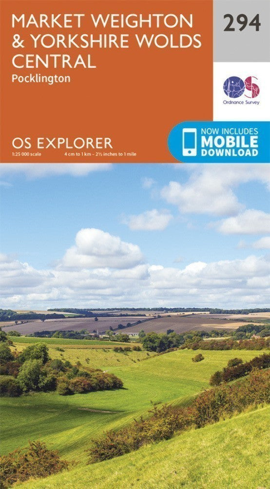 Market Weighton Yorkshire Wolds Central Explorer Map Ordnance Survey 294